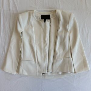 BCBGMAXAZRIA Cream‎ Moto Blazer XS – Minor Sleeve Spots